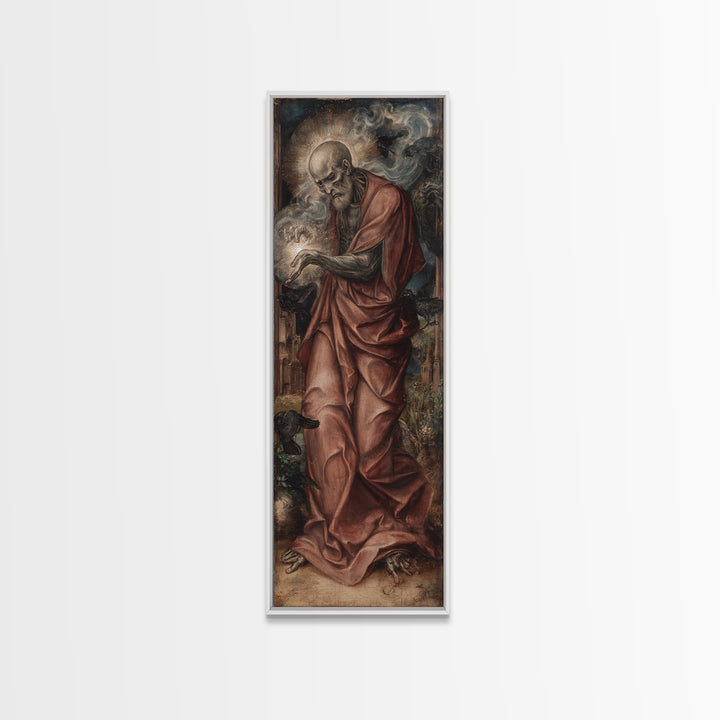 The Ghost Wedding, Dark Renaissance Art, Tall Narrow Wall Art, Dark Fantasy Wall Art, Framed Canvas Print, Halloween Wall Art