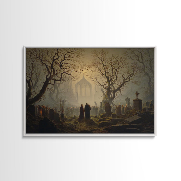 The Ghost Wedding, Romantic Gothic Landscape, Landscape Wall Art, Macabre Wall Art, Canvas Print, Halloween Wall Art