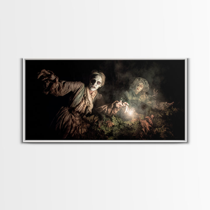 The Haunted Hayride, Gothic Nightmare Art, Wide Panoramic Art, Gothic Horror Wall Art, Canvas Print, Halloween Wall Art
