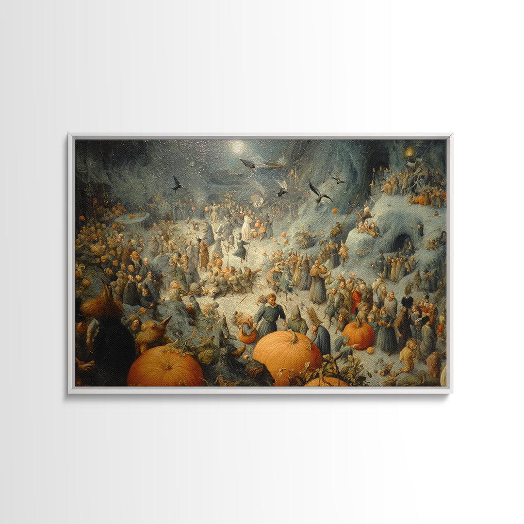 The First Frost Awakening, Medieval Grotesque Art, Landscape Wall Art, Dark Fantasy Wall Art, Canvas Print, Halloween Wall Art