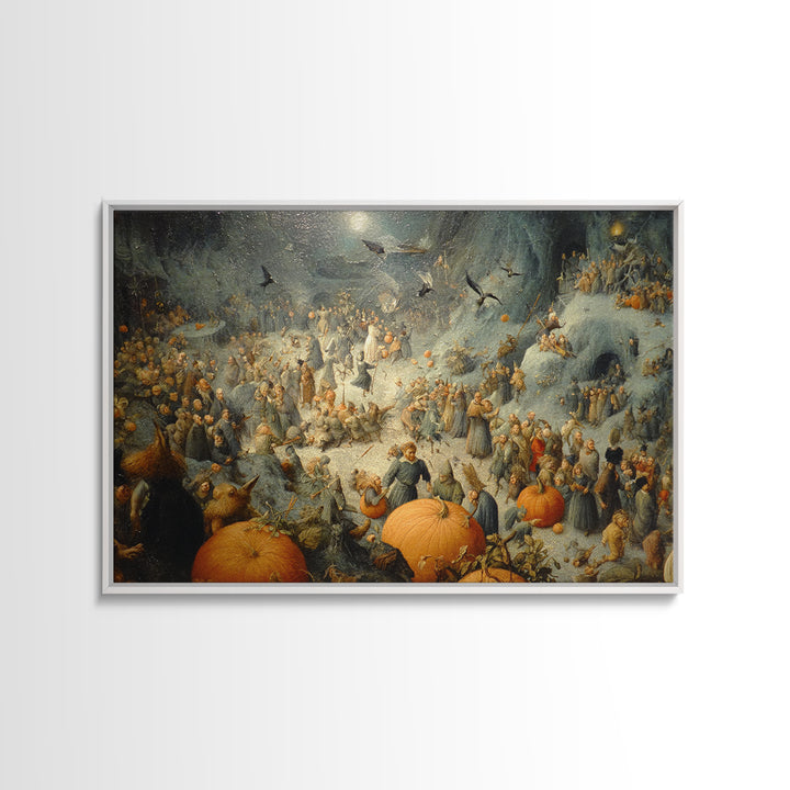 The First Frost Awakening, Medieval Grotesque Art, Landscape Wall Art, Dark Fantasy Wall Art, Canvas Print, Halloween Wall Art