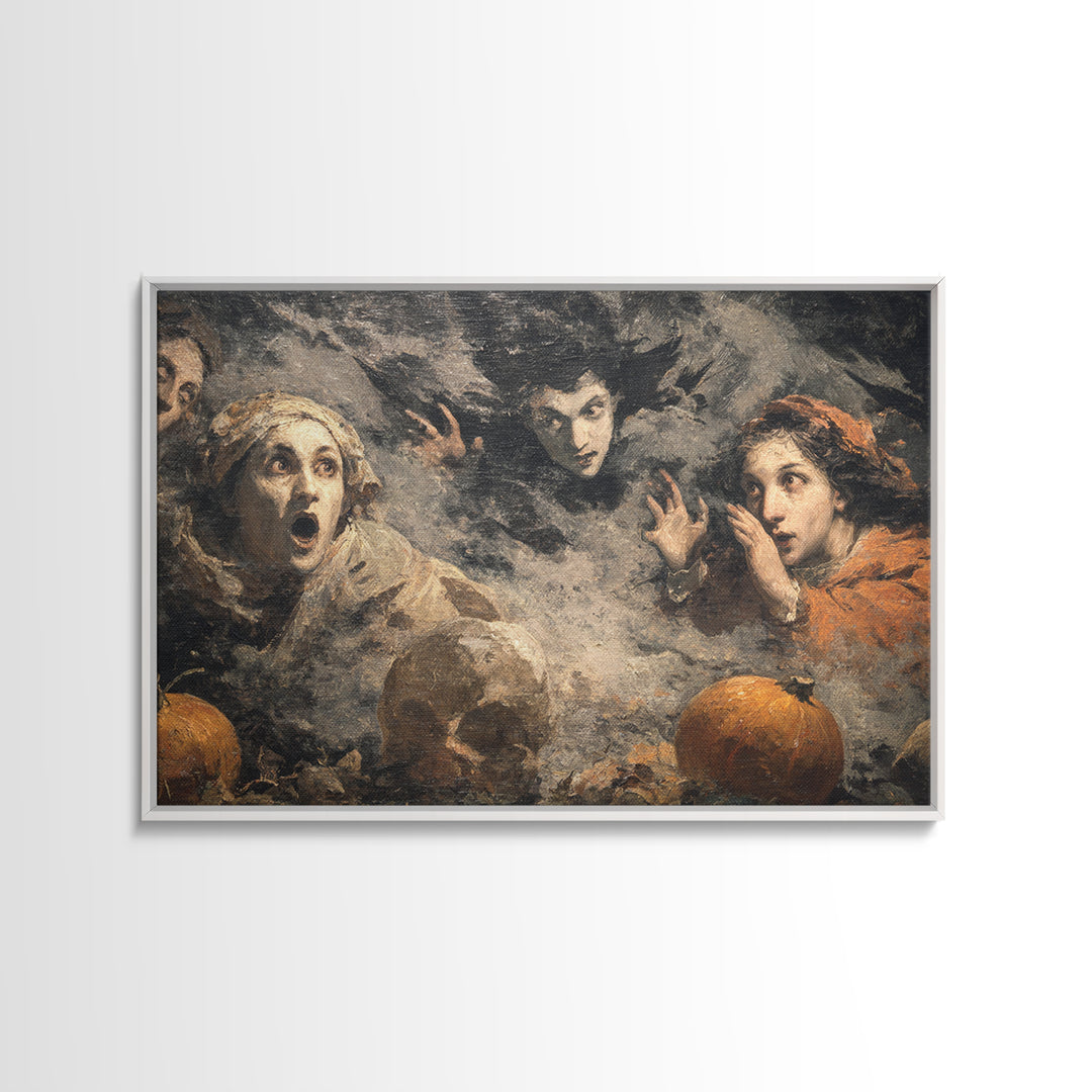 The First Frost Awakening, Dark Romantic Horror Art, Landscape Wall Art, Gothic Horror Wall Art, Framed Canvas Print, Halloween Wall Art