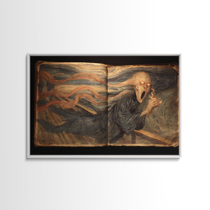 The Living Spellbook, Expressionist Gothic Art, Landscape Wall Art, Dark Halloween Decor, Canvas Print, Halloween Wall Art, Horror Wall Art