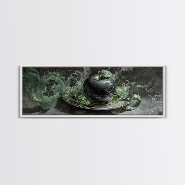 The Poisoned Apple, Visionary Gothic Art, Extra Wide Wall Art, Gothic Horror Wall Art, Framed Canvas Print, Halloween Wall Art