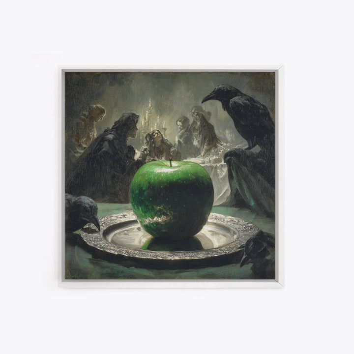 The Poisoned Apple, Decadent Gothic Art, Square Wall Art, Macabre Wall Art, Canvas Print, Halloween Wall Art, Gothic Home Decor