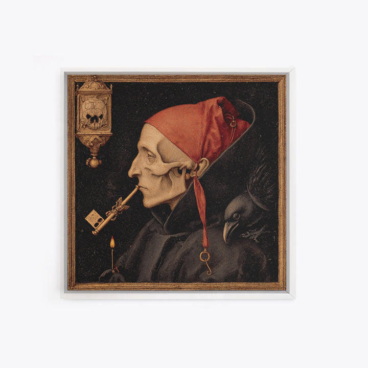 The Coffin Key, Danse Macabre Art, Square Wall Art, Dark Fantasy Wall Art, Canvas Print, Halloween Wall Art