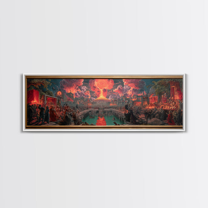 The Coffin Key, Apocalyptic Romantic Art, Extra Wide Wall Art, Gothic Horror Wall Art, Canvas Print, Halloween Wall Art, Seasonal Home Decor