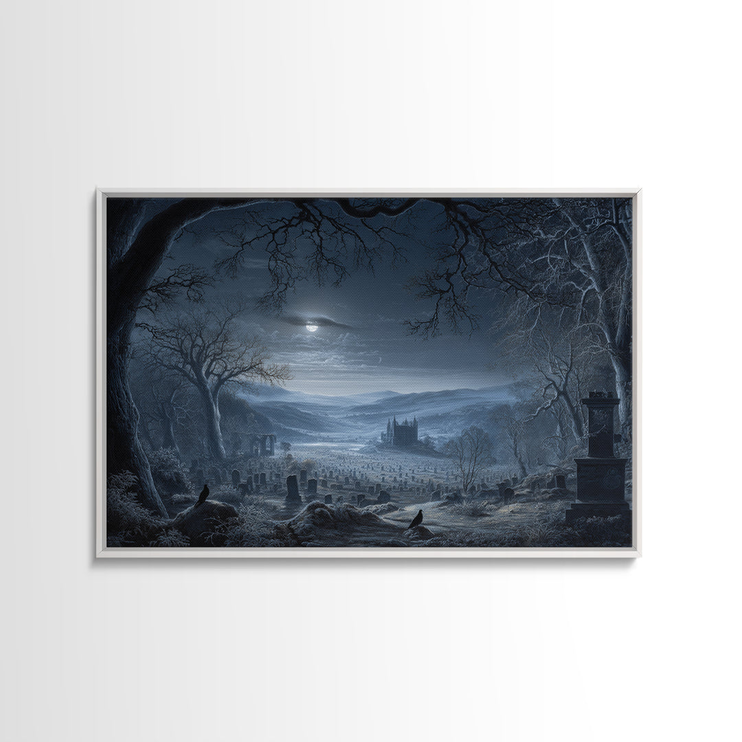 The Antique Spirit Board, Romantic Gothic Landscape, Landscape Wall Art, Dark Fantasy Wall Art, Framed Canvas Print