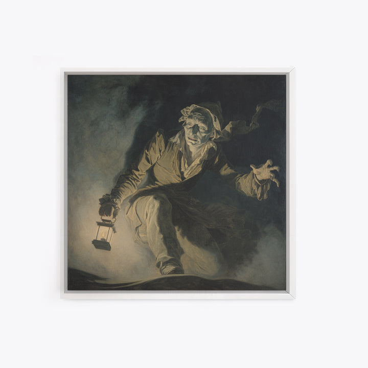 The Bone-Handled Lantern, Gothic Nightmare Art, Square Wall Art, Gothic Horror Wall Art, Canvas Print, Halloween Wall Art