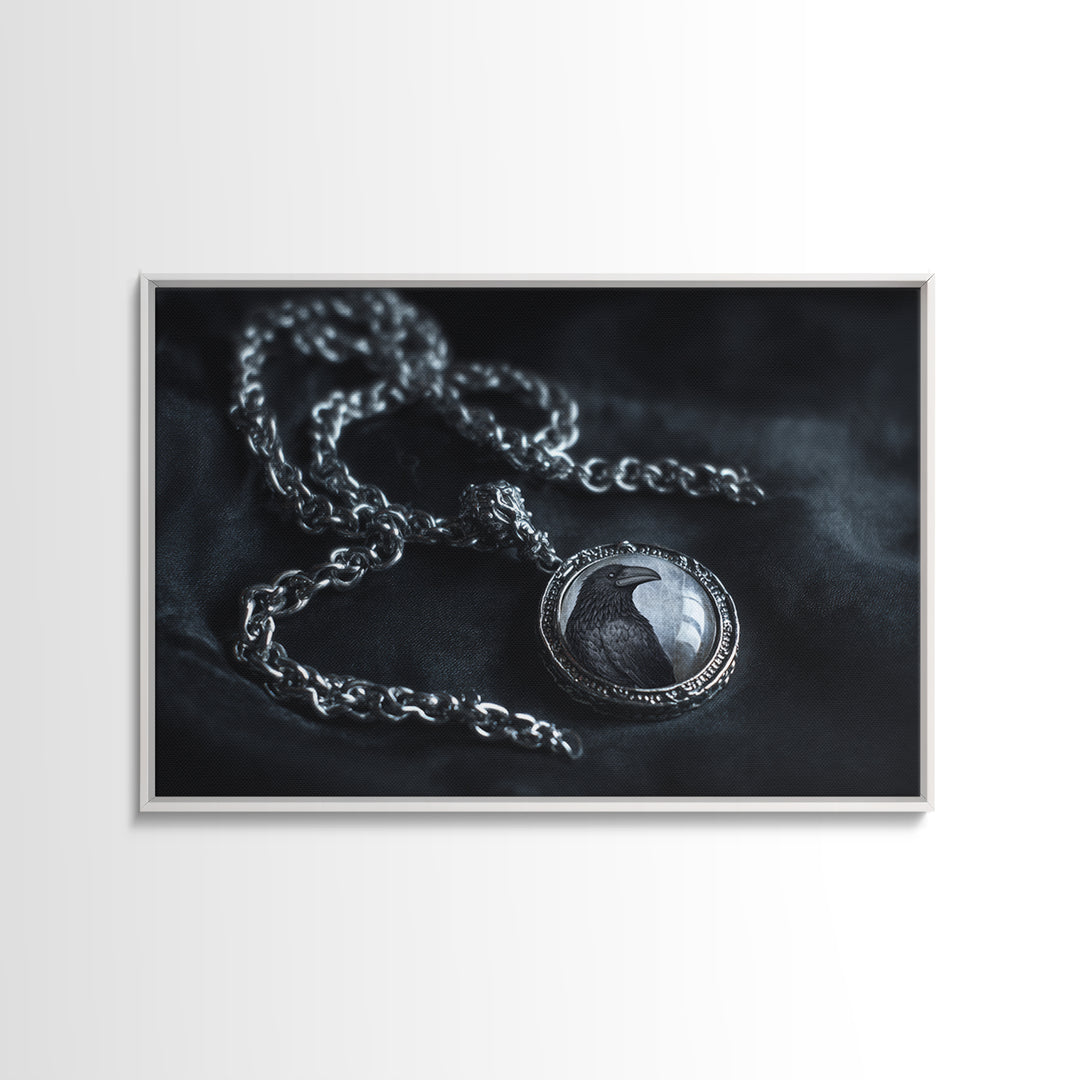 The Moonstone Amulet, Architectural Etching Art, Landscape Wall Art, Macabre Wall Art, Canvas Print, Halloween Wall Art