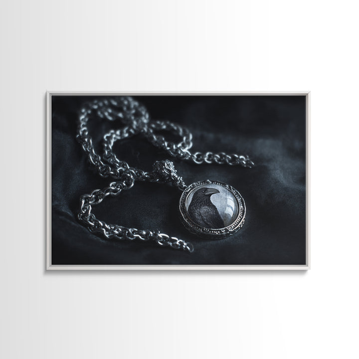The Moonstone Amulet, Architectural Etching Art, Landscape Wall Art, Macabre Wall Art, Canvas Print, Halloween Wall Art