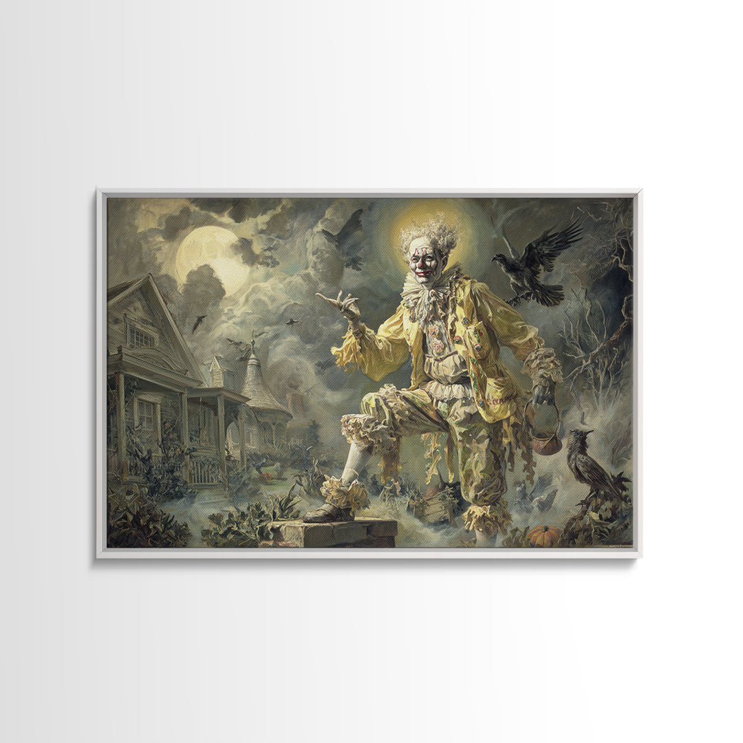 1950s Halloween Nostalgia, Dark Renaissance Art, Landscape Wall Art, Gothic Horror Wall Art, Framed Canvas Print