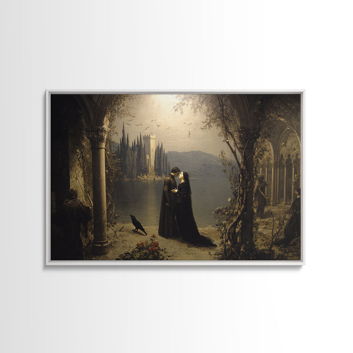 Gothic Romance, Symbolist Gothic Landscape, Landscape Wall Art, Macabre Wall Art, Canvas Print, Halloween Wall Art, Halloween Decor