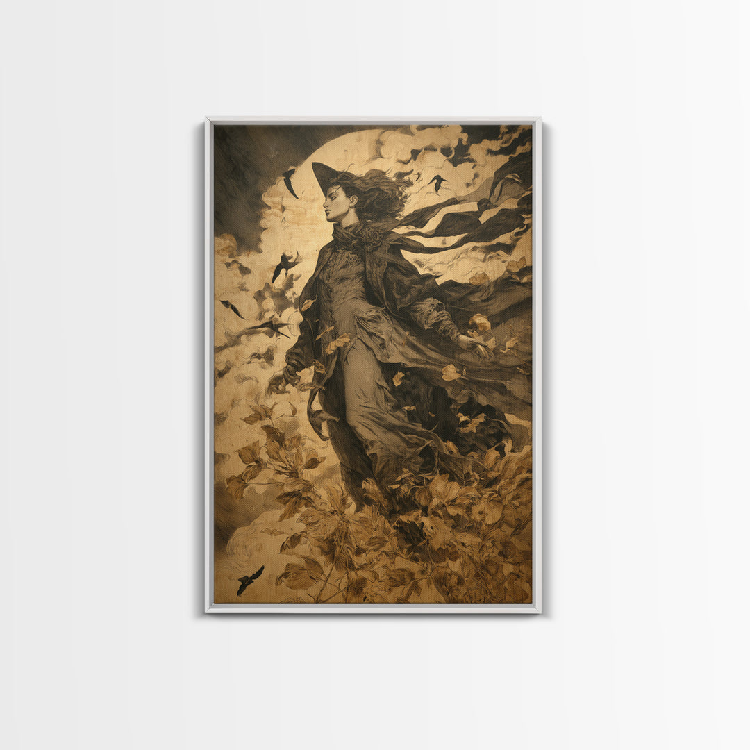 Gothic Romance, Decadent Gothic Art, Vertical Wall Art, Macabre Wall Art, Framed Canvas Print, Halloween Wall Art