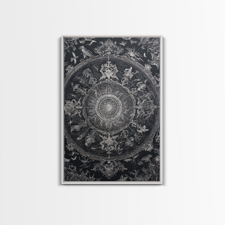 Black Lace And Cobwebs, Victorian Macabre Art, Vertical Wall Art, Gothic Horror Wall Art, Framed Canvas Print, Halloween Wall Art