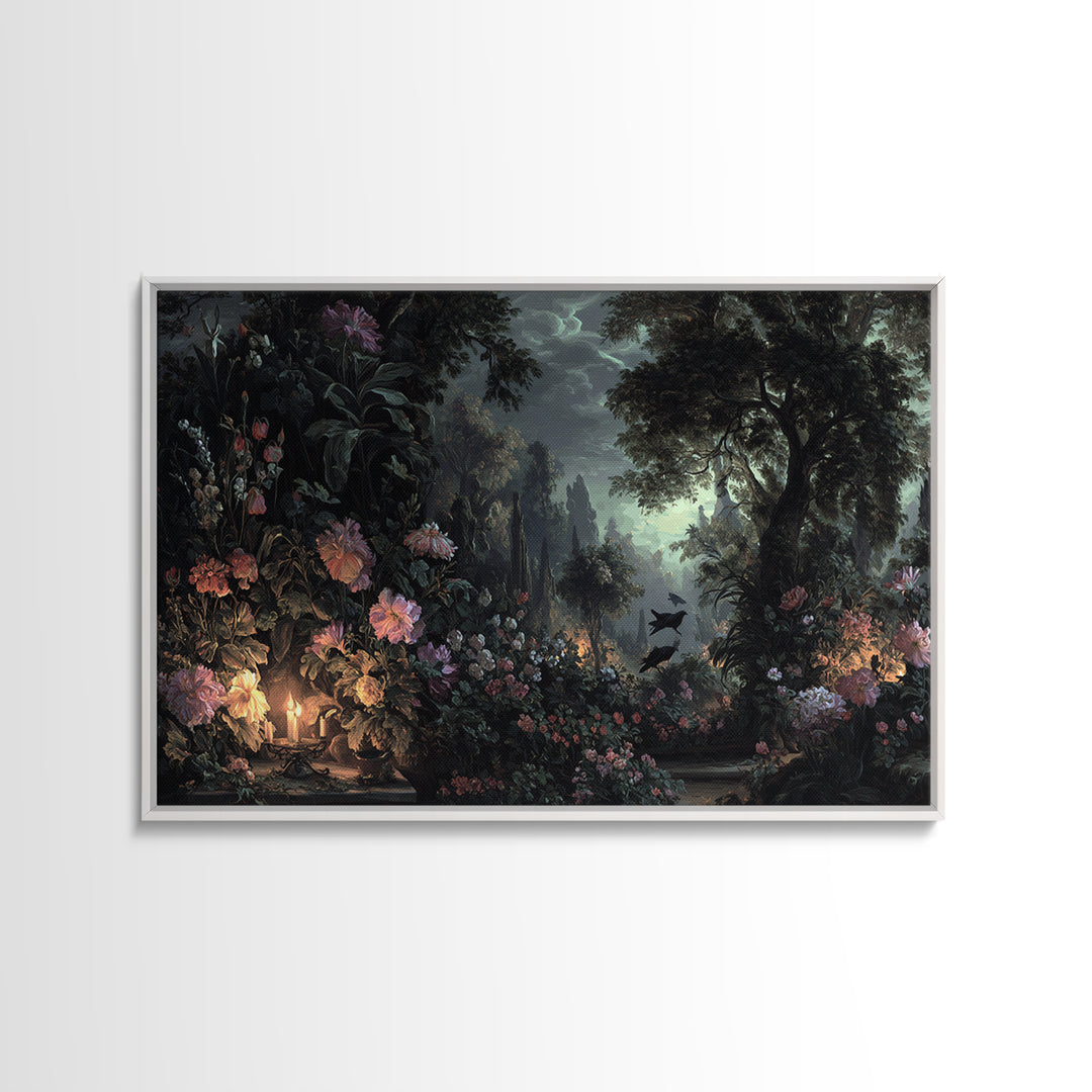The Poison Garden, Baroque Witchcraft Art, Landscape Wall Art, Macabre Wall Art, Canvas Print, Halloween Wall Art, Statement Wall Art