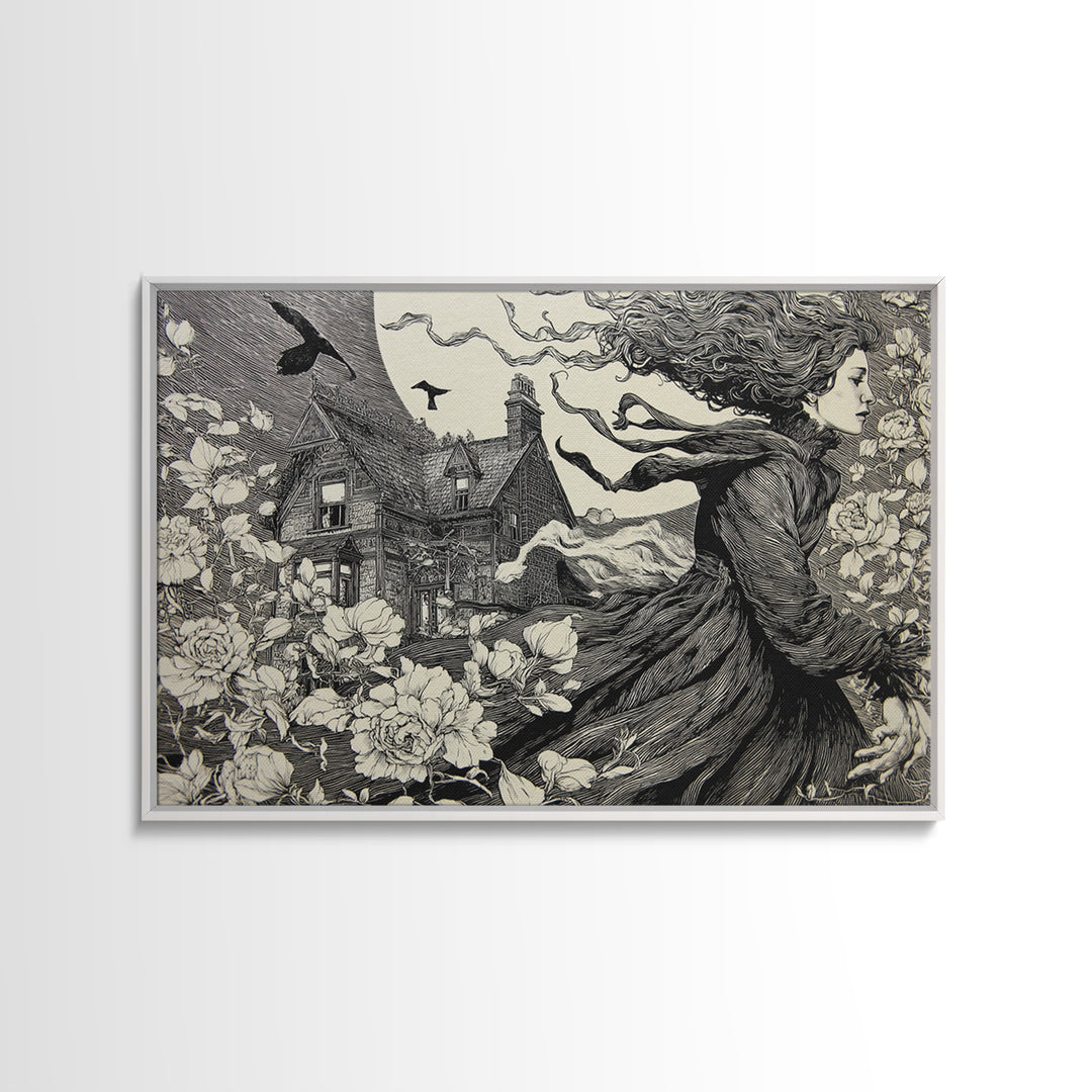 The Poison Garden, Victorian Macabre Art, Landscape Wall Art, Macabre Wall Art, Canvas Print, Halloween Wall Art, Horror Wall Art
