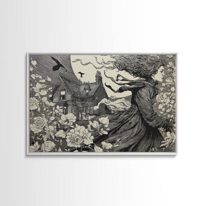 The Poison Garden, Victorian Macabre Art, Landscape Wall Art, Macabre Wall Art, Canvas Print, Halloween Wall Art, Horror Wall Art