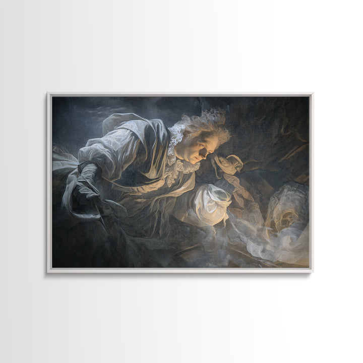 Frozen Halloween, Gothic Nightmare Art, Landscape Wall Art, Dark Fantasy Wall Art, Framed Canvas Print, Halloween Wall Art
