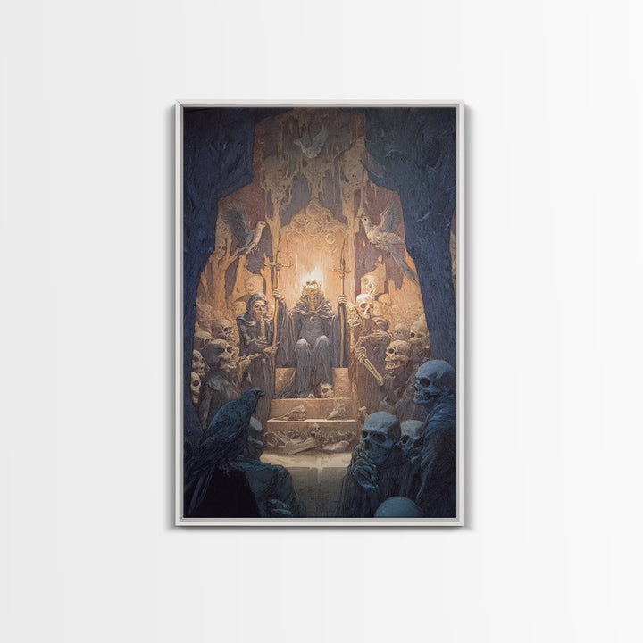 The Necromancer Queen, Expressionist Gothic Art, Vertical Wall Art, Gothic Horror Wall Art, Canvas Print, Halloween Wall Art