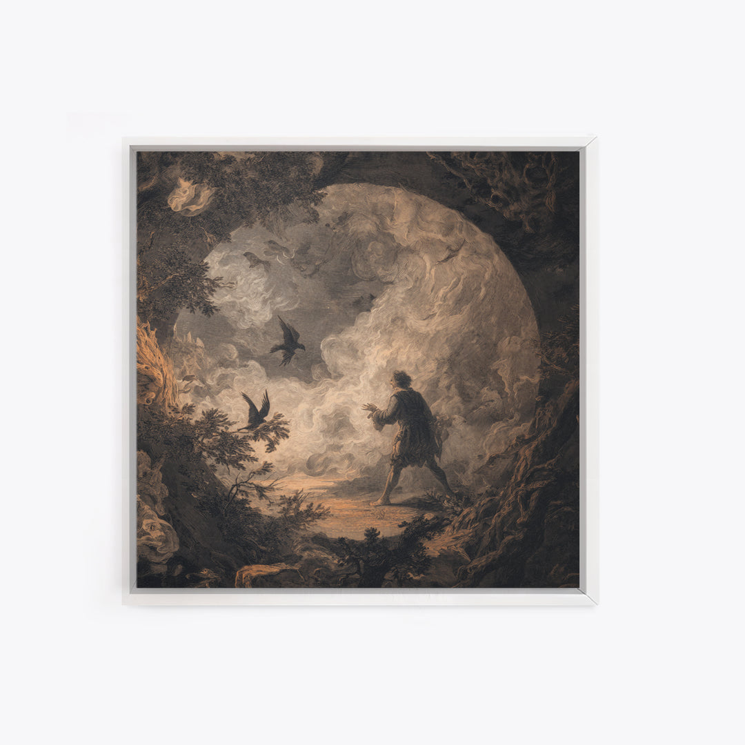 The Dream Eater, Baroque Witchcraft Art, Square Wall Art, Macabre Wall Art, Canvas Print, Halloween Wall Art, Dark Fantasy Art