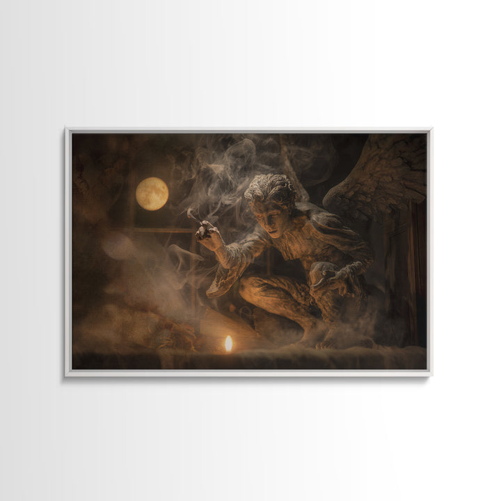 The Dream Eater, Visionary Gothic Art, Landscape Wall Art, Dark Fantasy Wall Art, Canvas Print, Halloween Wall Art, Dark Fantasy Art