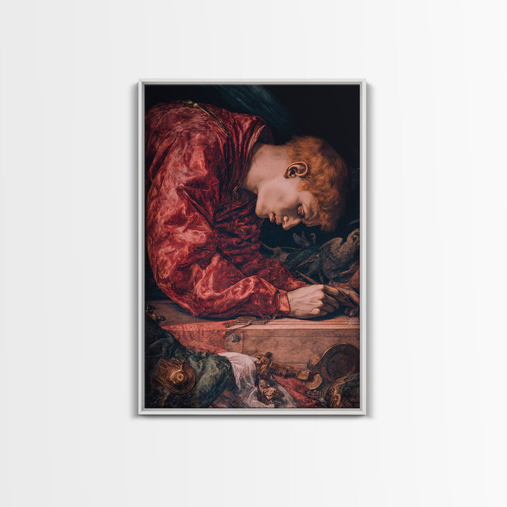 The Royal Coffin Maker, Dark Renaissance Art, Vertical Wall Art, Macabre Wall Art, Canvas Print, Halloween Wall Art