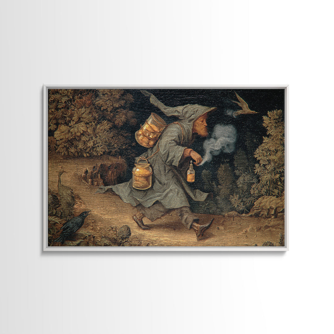 The Soul Collector, Medieval Grotesque Art, Landscape Wall Art, Gothic Horror Wall Art, Canvas Print, Halloween Wall Art
