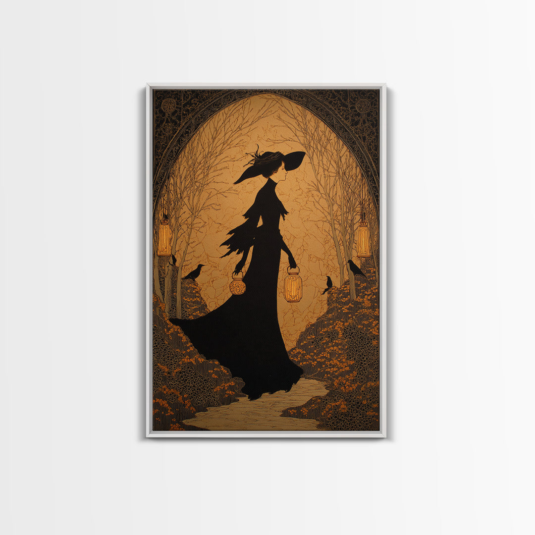 The Soul Collector, Decadent Line Art, Vertical Wall Art, Macabre Wall Art, Canvas Print, Halloween Wall Art, Dark Fantasy Art