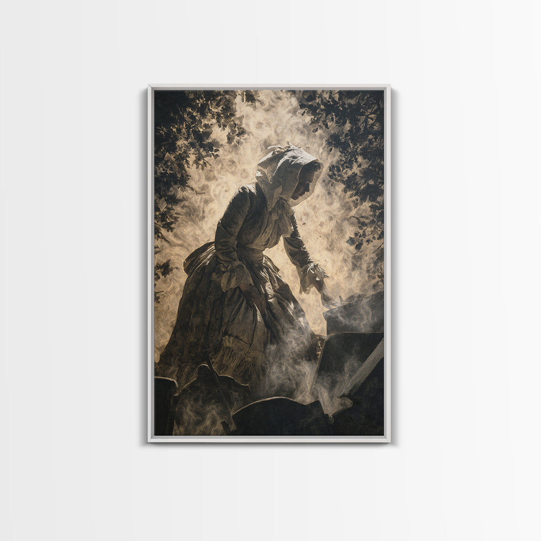 The Cemetery Beekeeper, Dark Romantic Horror Art, Vertical Wall Art, Dark Fantasy Wall Art, Canvas Print, Halloween Wall Art