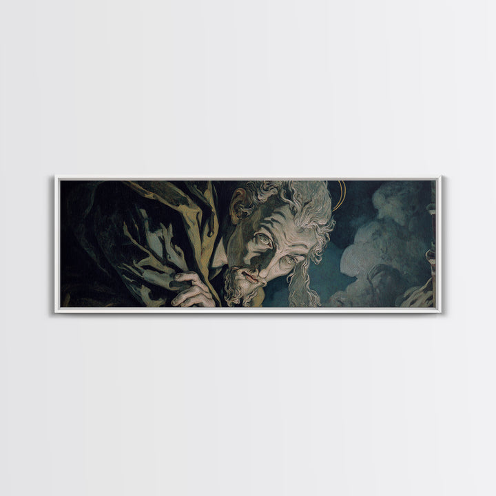 The Ash-Covered Oracle, Dark Renaissance Art, Extra Wide Wall Art, Gothic Horror Wall Art, Canvas Print, Halloween Wall Art