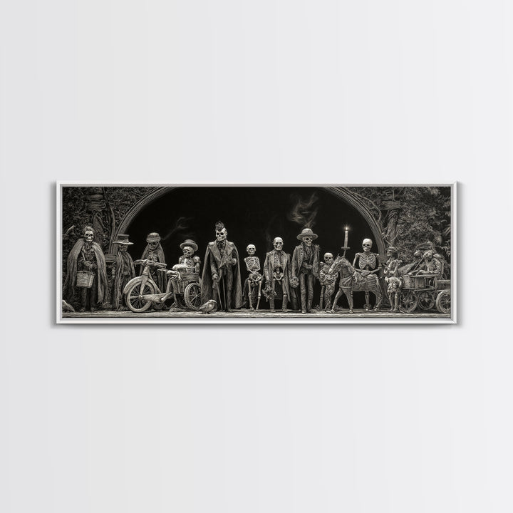 The Haunted Toy Parade, Biomechanical Horror Art, Extra Wide Wall Art, Dark Fantasy Wall Art, Framed Canvas Print, Halloween Wall Art
