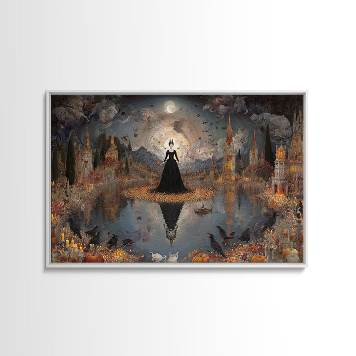 The Candy Corn Kingdom, Symbolist Gothic Landscape, Landscape Wall Art, Dark Fantasy Wall Art, Canvas Print, Halloween Wall Art