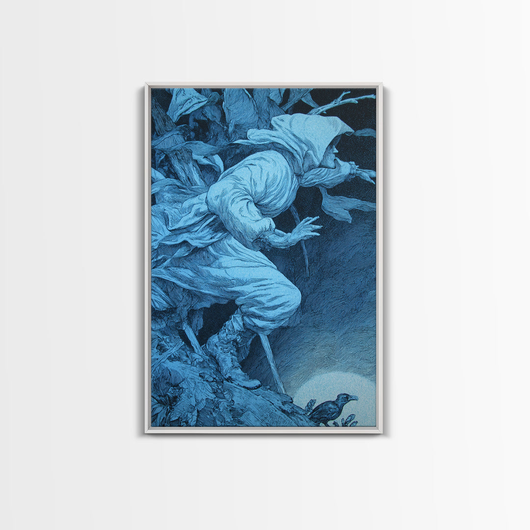 The Graveyard Book Club, Renaissance Engraving Art, Vertical Wall Art, Gothic Horror Wall Art, Canvas Print, Halloween Wall Art