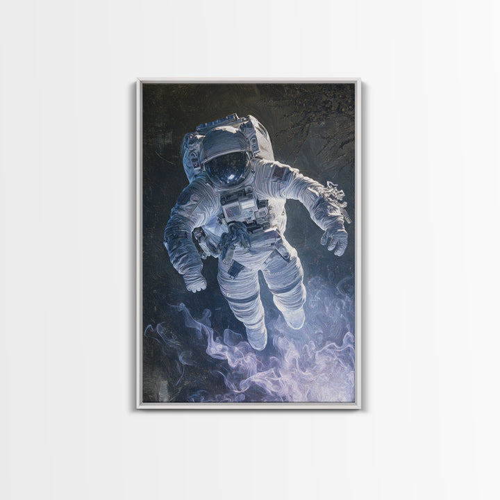 The Astronaut Ghost, Expressionist Gothic Art, Vertical Wall Art, Dark Fantasy Wall Art, Canvas Print, Halloween Wall Art, Halloween Decor