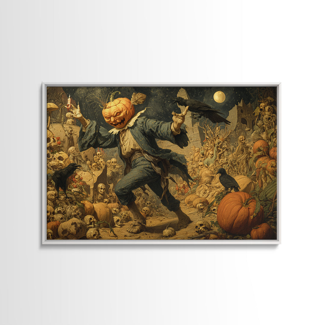 Desert Halloween, Medieval Grotesque Art, Landscape Wall Art, Dark Fantasy Wall Art, Canvas Print, Halloween Wall Art