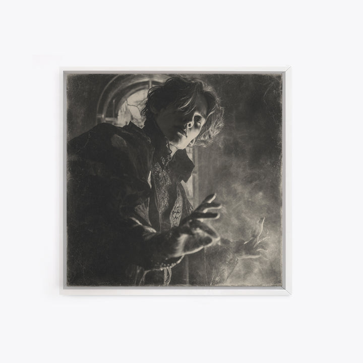 The Cathedral Of Bones, Dark Symbolist Art, Square Wall Art, Dark Fantasy Wall Art, Canvas Print, Halloween Wall Art
