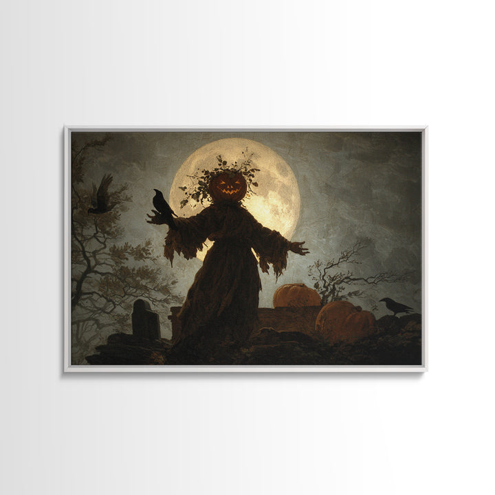The Personification Of October, Romantic Gothic Landscape, Landscape Wall Art, Macabre Wall Art, Canvas Print, Halloween Wall Art