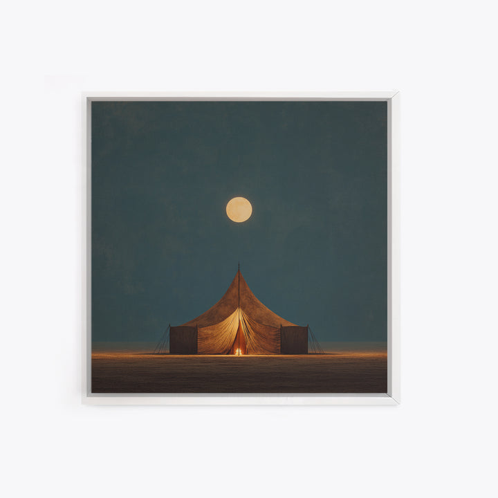 Moroccan Desert Tent Framed Canvas Print, Desert Art, Abstract Wall Art, Southwestern Decor, Desert, Digital Download Art, DES-1x1-11