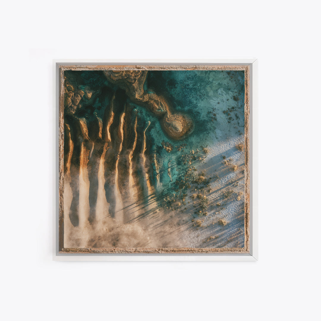 Wind Carved Dune Patterns from Above Canvas Print, Desert Art, Print, Southwestern Decor, Fine Art, Desert, Watercolor Painting, DES-1x1-20