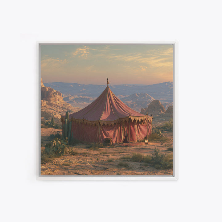 Moroccan Desert Tent Canvas Print, Desert Art, Bedroom Wall Art, Southwestern Decor, Fine Art, Desert, Fine Art Print, DES-1x1-35
