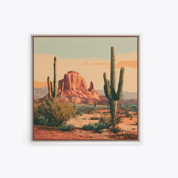 Desert Wildflowers After Spring Rain Canvas Print, Desert Art, Home Decor, Southwestern Decor, Fine Art, Desert, Printable Art, DES-1x1-4