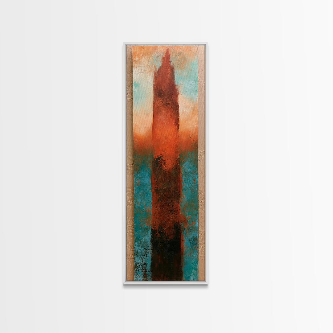 Abstract Heatwave Horizon Canvas Print, Desert Art, Boho Wall Art, Southwestern Decor, Fine Art, Desert, Living Room Art, DES-1x3-25