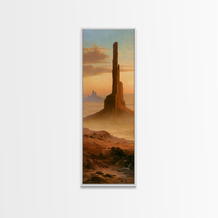 Monument Valley Silhouette Canvas Print, Desert Art, Printable Art, Southwestern Decor, Watercolor Art, Desert, DES-1x3-93