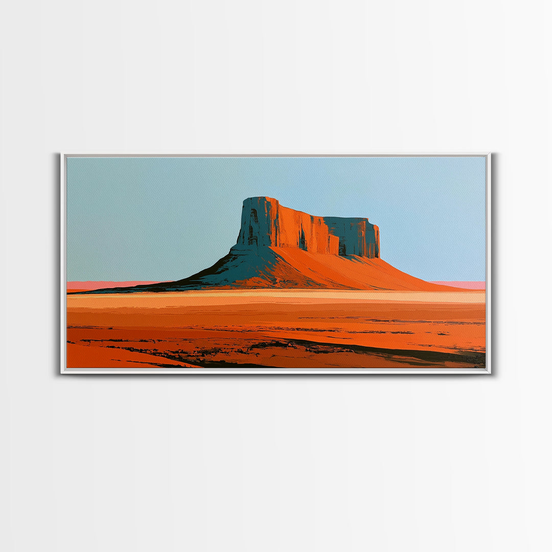 Abstract Mesa Landscape Canvas Print, Desert Art, Watercolor Painting, Southwestern Decor, Fine Art, Desert, Nature Wall Art, DES-2x1-47