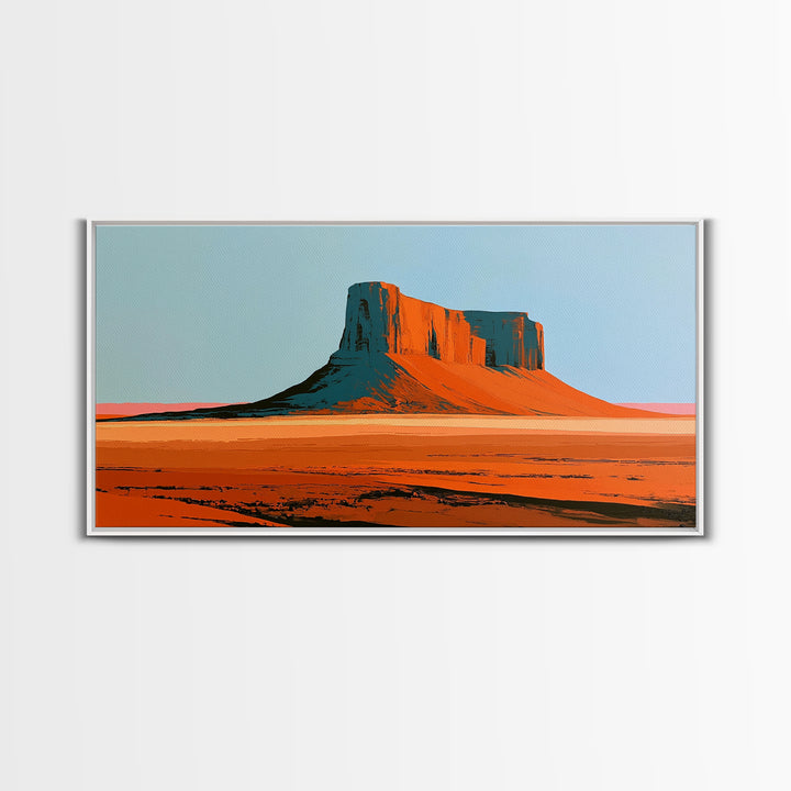 Abstract Mesa Landscape Canvas Print, Desert Art, Watercolor Painting, Southwestern Decor, Fine Art, Desert, Nature Wall Art, DES-2x1-47