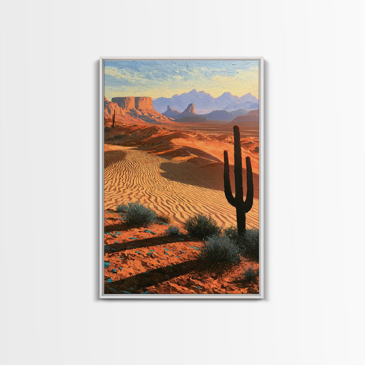 Wind Carved Dune Patterns from Above Framed Canvas Print, Desert Art, Abstract Wall Art, Southwestern Decor, Fine Art, Desert, DES-2x3-100