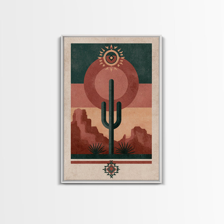 Ancient Desert Petroglyph Design Canvas Print, Desert Art, Boho Wall Art, Southwestern Decor, Fine Art, Desert, Living Room Art, DES-2x3-29