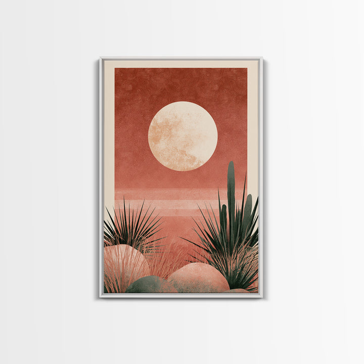 Minimal Beige Sun Canvas Print, Desert Art, Large Wall Art, Southwestern Decor, Desert, Western Wall Art, Mountain Wall Art, DES-2x3-54