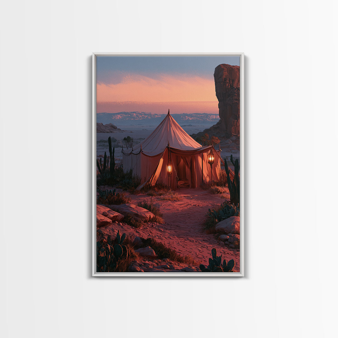Moroccan Desert Tent Canvas Print, Desert Art, Digital Download Art, Southwestern Decor, Fine Art, Desert, Minimalist Decor, DES-2x3-67